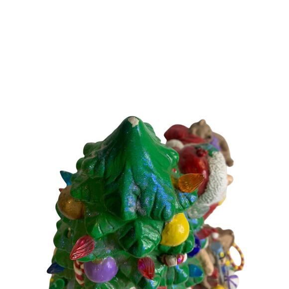 Vintage Ceramic Christmas Tree Top Only 10" Santa Replacement - Picture 6 of 8